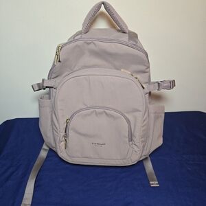 Isaac Mizrahi On The Go Essentials Backpack, Light Purple With Gold Accents